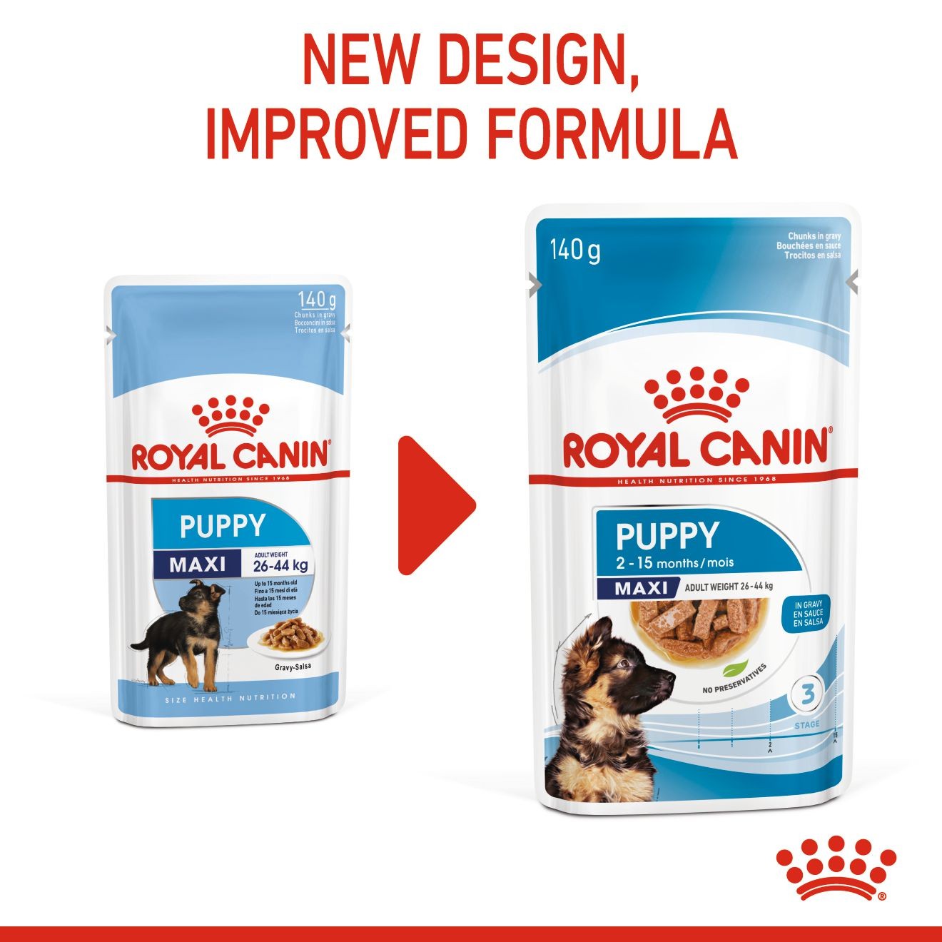 10 x 4.9oz Royal Canin Large Puppy Chunks in Gravy Pouch Wet Dog Food UAE | 1725-ZTCOQ