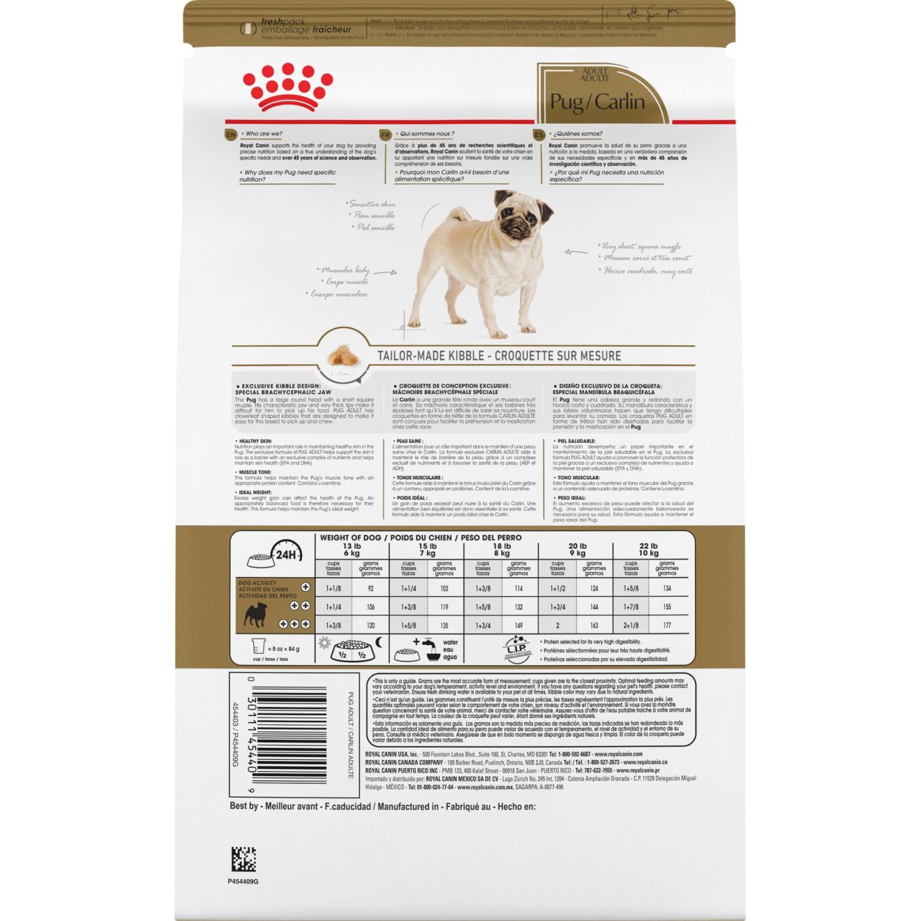 10lb Royal Canin Pug Adult Dry Dog Food UAE | 4359-NMRJW