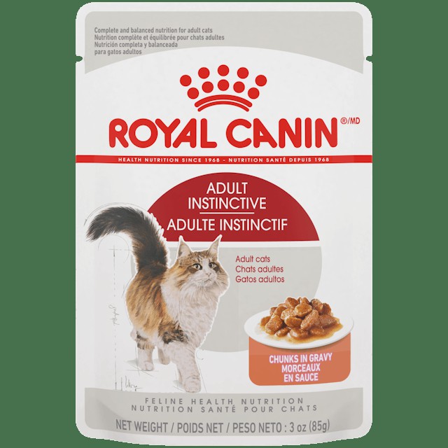 12 x 3oz Royal Canin Adult Instinctive Chunks In Gravy Pouch Wet Cat Food UAE | 9174-ZLWTN