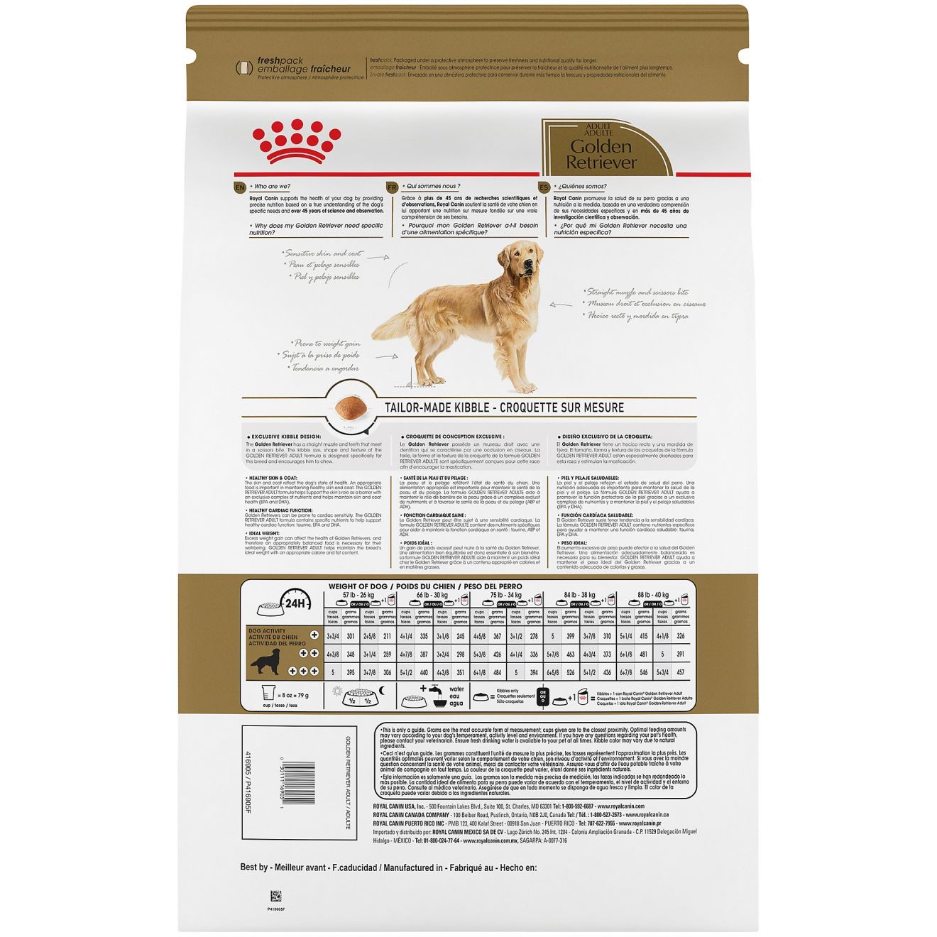17lb Royal Canin Golden Retriever Adult Dry Dog Food UAE | 4139-MLFXN