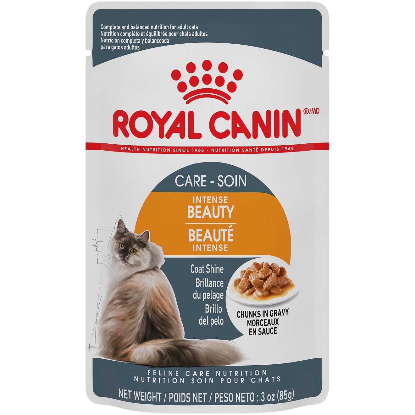 24 x 3oz Royal Canin Hair & Skin Care Chunks In Gravy Pouch Wet Cat Food UAE | 4685-PJLWH