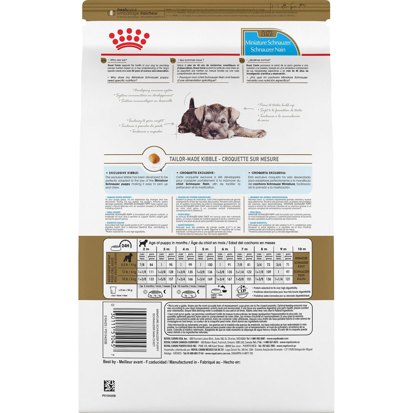 2.5lb Royal Canin Miniature Schnauzer Puppy Dry Dog Food UAE | 6139-PFHKN