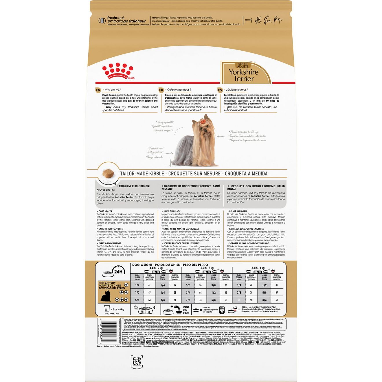 2.5lb Royal Canin Yorkshire Terrier Adult Dry Dog Food UAE | 9465-YAGUJ