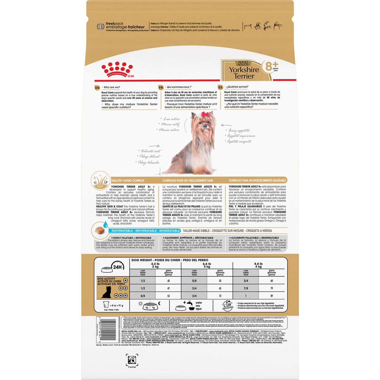 2.5lb Royal Canin Yorkshire Terrier Adult 8+ Adult Dry Dog Food UAE | 1473-MDUIP