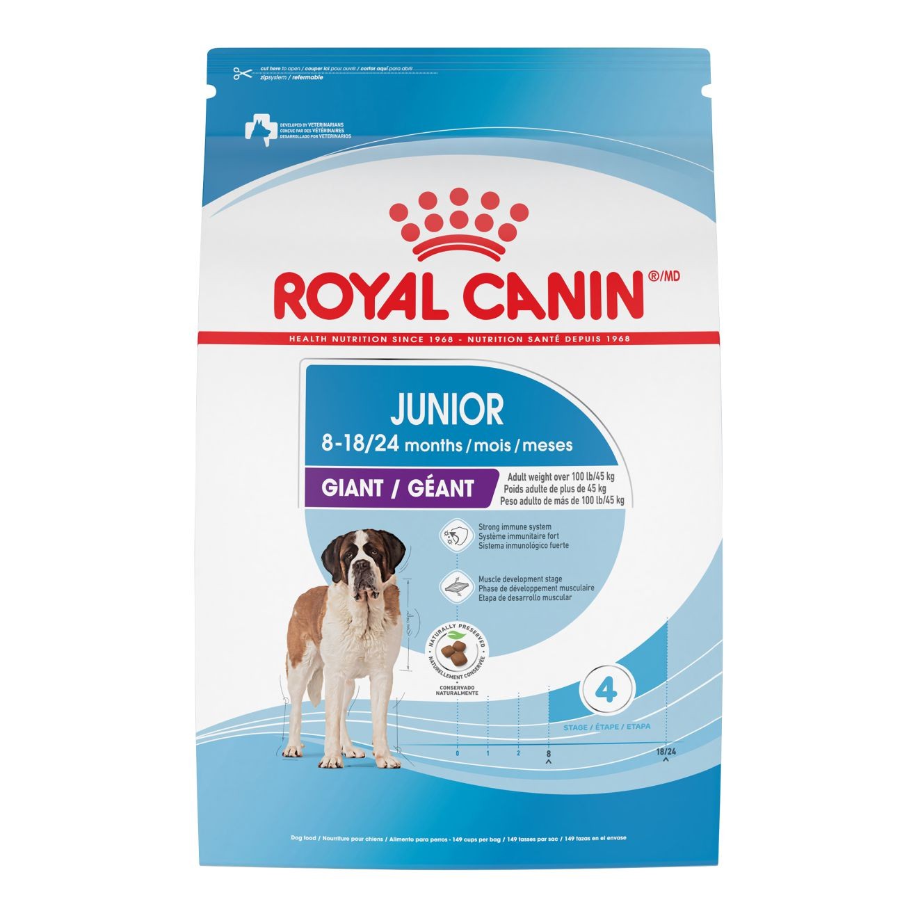 30lb Royal Canin Giant Junior Dry Dog Food UAE | 4375-DBQHN