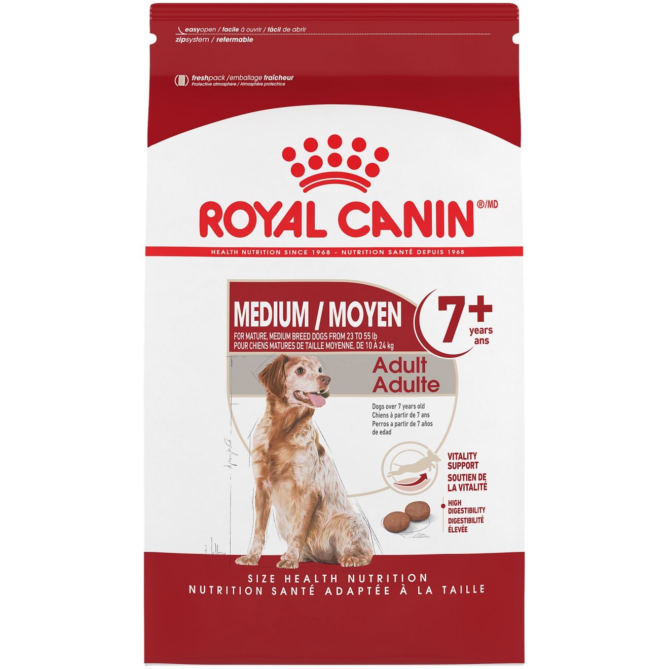 30lb Royal Canin Medium Adult 7+ Dry Dog Food UAE | 4619-PUAEW