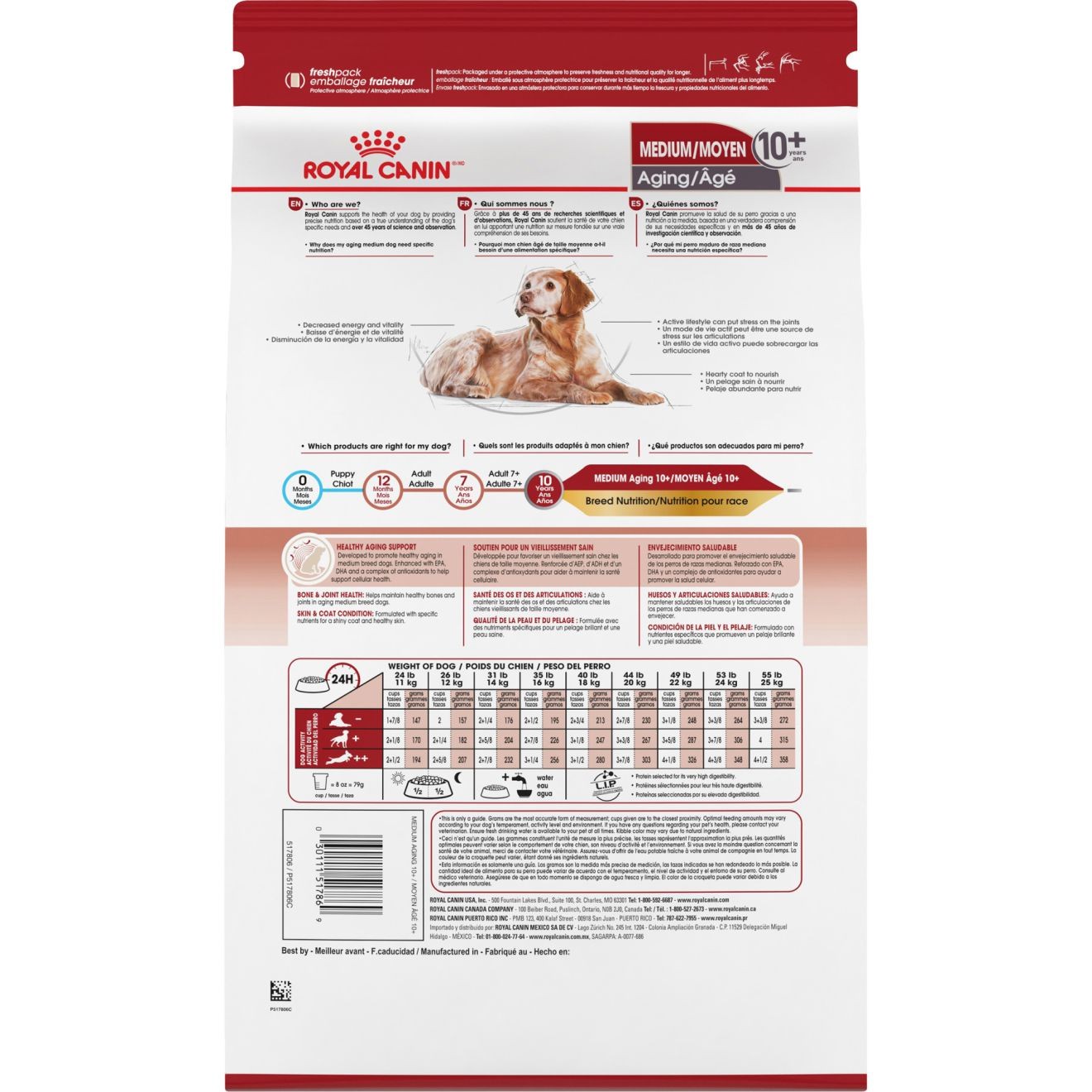 30lb Royal Canin Medium Aging 10+ Dry Dog Food UAE | 5249-OGLSD