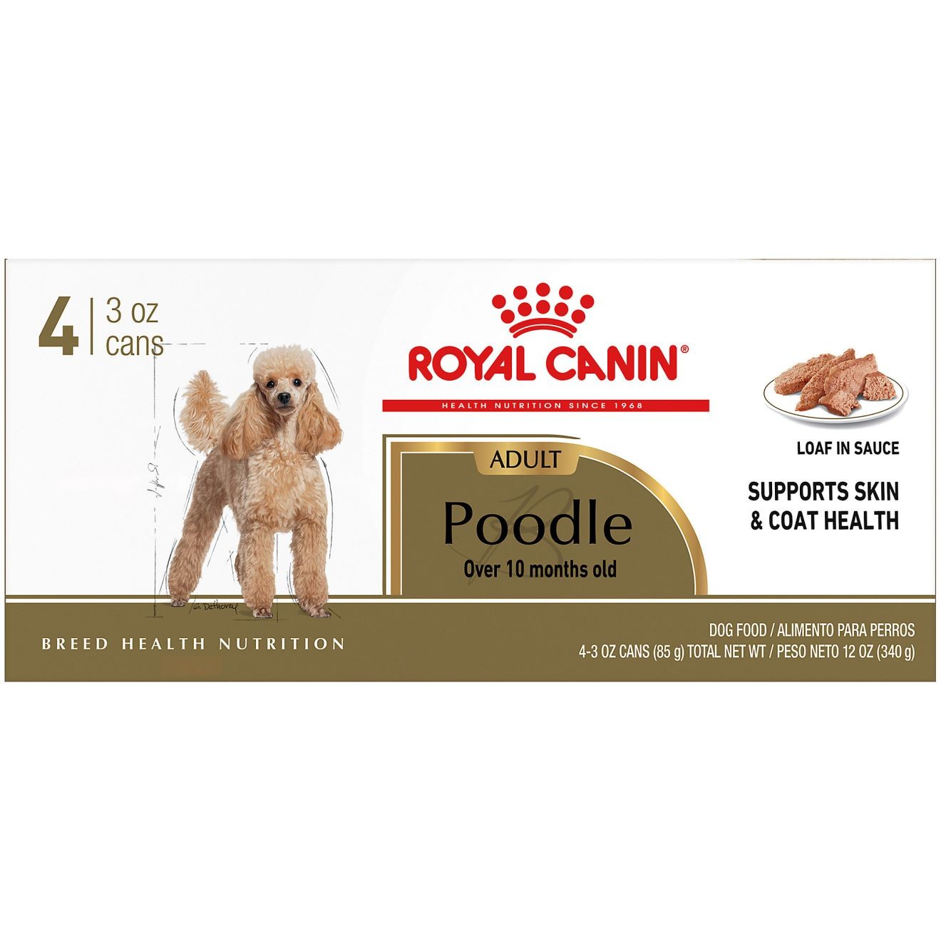 4 x 3oz Royal Canin Poodle Adult Loaf in Sauce Canned Wet Dog Food UAE | 4583-SPJMW