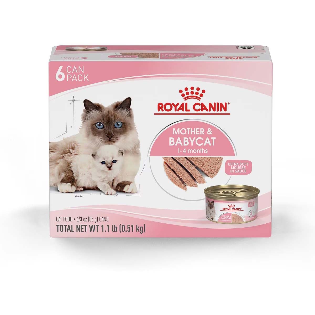 6 x 3oz Royal Canin Mother & Babycat Ultra Soft Mousse in Sauce Canned Wet Cat Food UAE | 9745-WFLAJ